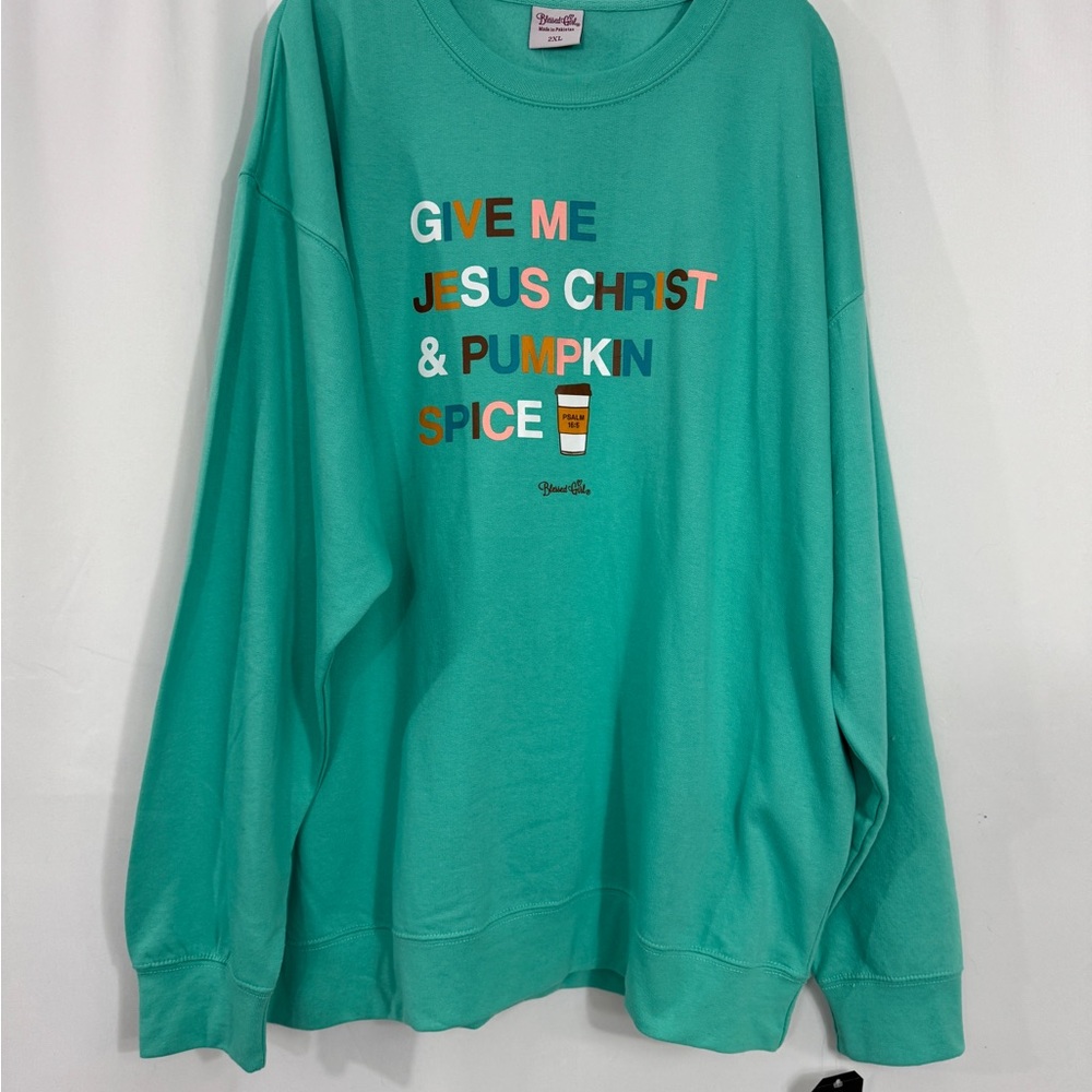Fall Green Crewneck Sweater